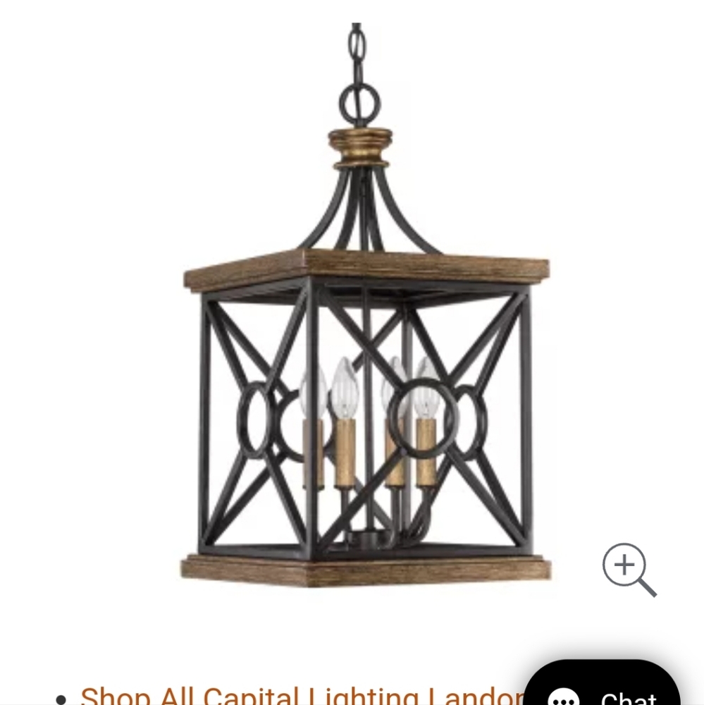 Capital Lighting Landon Collection 4 Light Full Sized Cage Pendant - Picture 1 of 8